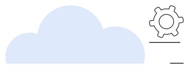 Çizgileri, bulut hesaplamasını, kişiselleştirmeyi, dijital hizmetleri, yenilikçiliği, teknolojiyi, veri optimizasyonunu ve çevrimiçi çözümleri sembolize eden çizgilerin yanında minimalist mavi bulut. Teknoloji görselleri için ideal