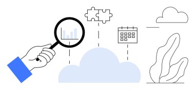 Büyüteçle birlikte bulut üzerindeki verilere odaklanır, analiz, planlama ve bulut tabanlı sistemler için bulmaca parçalarına ve takvime bağlanır. Veri analizi, strateji, bulut depolama, proje için ideal