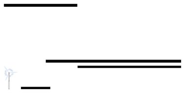 Hassas, minimalist rüzgar türbini ile değişik uzunluklarda sıralanmış yatay siyah çizgiler. Yenilenebilir enerji, minimalizm, teknoloji, çevre, temiz enerji, sürdürülebilirlik, basit