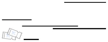 Yatay çizgilerin yanına çapraz yerleştirilmiş barkodlu iki etkinlik bileti. Kategoriler için ideal etkinlikler, biletler, seyahat, eğlence, rezervasyon sistemi, erişim kontrolü, basit iniş sayfası