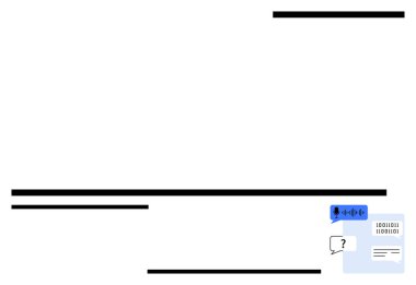 Ses kayıt ikonu, ikili kod, soru işaretli konuşma balonu. İletişim, yapay zeka, teknoloji, veri işleme, müşteri desteği, yazılım sade iniş sayfası için ideal