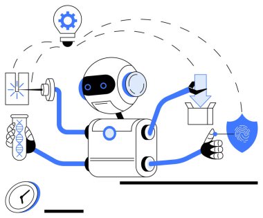 Bilimsel araştırmaları yürüten, güvenlik geliştirme, ambalaj ve fikir üretimi gibi görevleri tamamlayan bir robot. Bilim, otomasyon, teknoloji ve yenilik için ideal