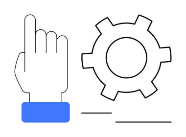 Vites simgesinin yakınına tıklayarak etkileşimi, konfigürasyonu ya da kişiselleştirmeyi sembolize ediyor. Teknoloji, kullanıcı arayüzü, yazılım, ayarlar, üretkenlik, süreç optimizasyonu için ideal basit