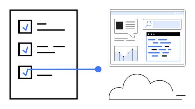 Görev listesi analitik, grafik ve arama özelliklerini gösteren çevrimiçi gösterge paneline bağlandı. Proje yönetimi, organizasyon, iş akışı, üretkenlik, uzaktan çalışma, veri takibi için ideal
