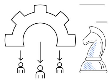 Takım üyelerine ok ve şövalye satranç taşıyla birlikte görevler dağıtıyor. Takım çalışması, liderlik, strateji, planlama, üretkenlik, karar verme ve organizasyon için ideal. Düz basit