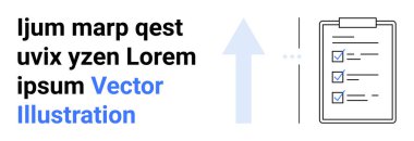 Yukarıdaki ok, listeli bir panonun yanında, büyüme, üretkenlik ve görev yönetimini iletiyor. İş, ilerleme, organizasyon, hedefler, iş akışı planlaması için ideal