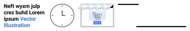 Saati sembolize ediyor, e-ticareti destekleyen bir el arabası ile çevrimiçi mağaza önü. Perakende, zamanlama, verimlilik, alışveriş, zaman yönetimi, dijital pazarlama, düz iniş sayfası afişi için ideal