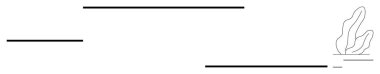 Yatay siyah çizgiler asimetrik olarak sıralanmış ve sağ tarafında basit bir soyut bitki çizgisi var. Modern tasarım, markalaşma, minimalizm, sanat temaları, web sitesi başlıkları, tarz, basit