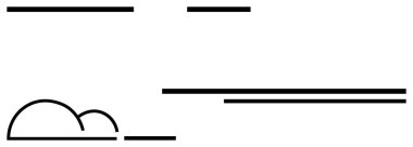 Asgari siyah çizgiler soyut ufuklar, gökyüzü çizgileri ve küçük bulut şekilleri oluşturur. Minimum tasarım için ideal, sakinlik kavramları, doğa, gökyüzü, ufuk, soyut sanat sade iniş sayfası
