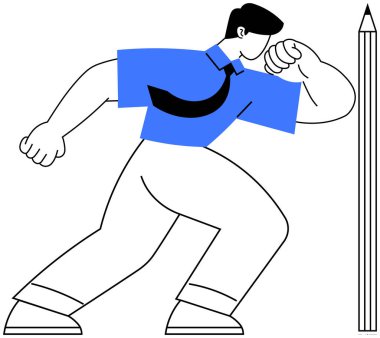 Mavi gömlekli, kravatlı, kendine güvenen, kalem başında duran, yaratıcılığı, profesyonelliği ve motivasyonu sembolize eden biri. Üretkenlik, hedef belirleme ve liderlik için ideal