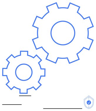 Hareket halindeki iki vites işlevsellik, işbirliği, verimlilik ve güvenlik. Mühendislik, teknoloji, takım çalışması, süreç yönetimi yenilikçiliği güvenlik verimliliği için idealdir. Düz