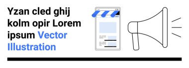Megafon, terfiler, reklamlar ve iletişim için akıllı telefon web sayfasını vurguluyor. Pazarlama, reklam, e-ticaret, markalaşma, duyurular, satışlar için ideal