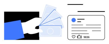 Nakit para dağıtma, sosyal medya paylaşımı, olumlu yorumlar ve yorumlar. Finans, pazarlama, yatırım, sosyal medya stratejisi, nüfuz kampanyaları, reklamcılık, basit iniş sayfası için ideal