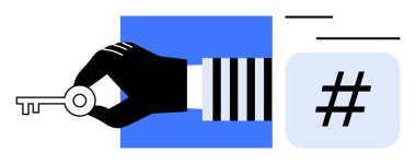 Eldivenli el ele tutuşma anahtarı, dijital erişimin, şifre güvenliğinin, teknolojinin, mahremiyetin, sosyal medyanın yanında. Siber güvenlik için ideal, çevrimiçi sistem, veri şifrelemesi basit