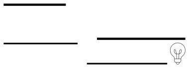 Yatay çizgiler, temiz bir yerleşim üzerinde bir ampul simgesini tamamlar. Yaratıcılık, yenilik, odaklanma, basitlik, netlik, beyin fırtınası, problem çözme için idealdir. Düz basit metafor