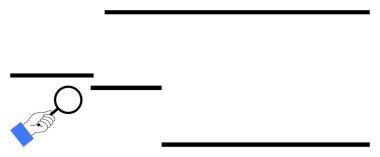 El ele tutuşan büyüteç yatay çizgilere odaklanır. Araştırmayı, analizi ve soruşturmayı sembolize eder. Problem çözme, keşif, teftiş ve dikkatli bir araştırma için idealdir. Düz