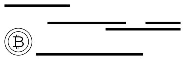 Yatay çizgilere sahip bitcoin logosu merkezi olmayan ağı, kripto para akışını, teknoloji eğilimlerini çağrıştırıyor. Finans, kripto para birimi, engelleme zinciri, yenilik, dijital para birimi, teknoloji tasarımı dairesi için ideal