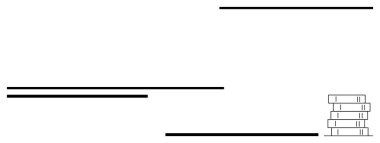 Doğrusal desenler oluşturan yatay çizgiler boyunca düzgünce dizilmiş bir yığın kitap. Eğitim, kütüphane yönetimi, minimalist tasarım, basitlik, organizasyon, akademik konsept, düz basit