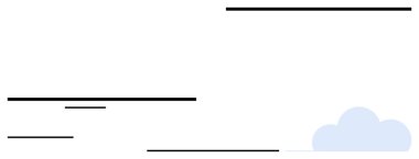 Mavi bulutlu ve yatay siyah çizgilere sahip minimal düz tasarım, veri, ağ ve dijital akış fikirlerini çağrıştırıyor. Teknoloji, iletişim, bulut depolama, minimalizm ve yenilik için ideal