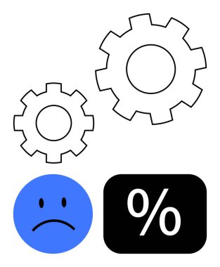 İki vites, üzgün bir yüz ve verimsizlik, sistem arızası, düşük performans, ekonomik kayıp ve operasyonel çöküş yüzdeleri. Üretkenlik ve optimizasyon için ideal