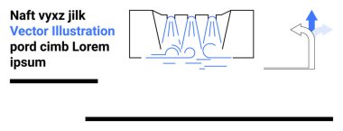 Diyagram, başlıklardan, hava akışı yönünden ve sistem çıkışından sıvı akışını gösteriyor. Mühendislik, fizik, teknoloji, mekanik, araştırma, öğretim ve basit iniş sayfası için ideal