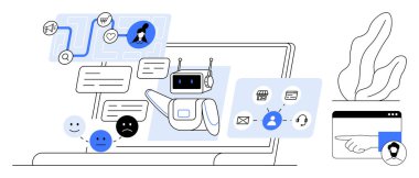 AI-güçlü sanal asistan mesajlarla iletişim kuruyor, iş akışlarını kontrol ediyor, geri bildirimleri analiz ediyor, destek kanallarını yönetiyor. Otomasyon, müşteri hizmetleri, görev yönetimi, yenilik için ideal
