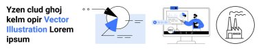 Ekip verileri ekranda grafiklerle sunuyor, bir kavramsal fabrika ikonu ile birlikte online olarak işbirliği yapıyor. Veri sunumu, takım çalışması, sanal toplantılar, bilgi grafikleri, endüstri ve eğitim için ideal