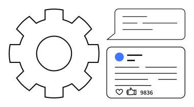 Vites sembolü, bir yorum baloncuğunun yanı sıra başparmaklar, paylar ve nişan ölçümleri içeren bir istatistik paneli de içeriyor. Pazarlama, sosyal platformlar, analitik, iletişim için ideal
