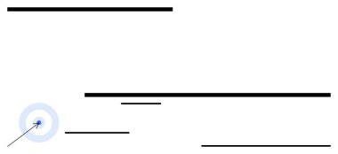 Genişleyen halkalarla çevrili merkezli ok hedefi vurduğunda yatay çizgiler ölçüm ve büyümeyi ima eder. Strateji için ideal, odaklanma, hassasiyet, hedef belirleme, başarı, planlama, büyüme, düz