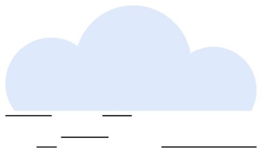 Temiz yatay çizgileri olan basitleştirilmiş mavi bulut hareket, teknoloji ya da hava durumunu gösteriyor. Veri depolama, bulut hesaplama, ağ oluşturma, bağlantı, hava tahminleri, minimal dizayn düzlüğü için ideal