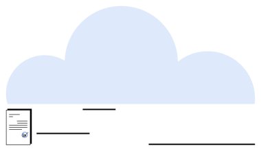 Güvenli veri transferini vurgulayan işaretli belge bulutlandırılıyor. Bulut bilgisayarı, veri yönetimi, teknoloji, güvenlik, çevrimiçi hizmetler, dosya paylaşımı, internet için ideal. Düz basit