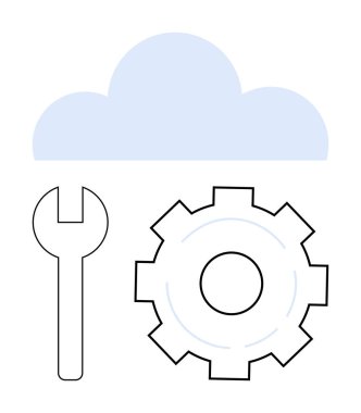 Teçhizat üstü bulut ve anahtar bulut kurulumu, bakım ve dijital hizmetler için araçları temsil ediyor. Bulut hesaplama, yazılım, bilişim çözümleri, takım çalışması, kişiselleştirme, yenilik için ideal