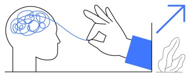 İnsan kafasının içindeki karmaşık telleri temizlemek, problem çözmeyi ve zihinsel berraklığı sembolize ediyor. Yaratıcılık, zihin yönetimi, kişisel büyüme, terapi, takım çalışması, liderlik, basit