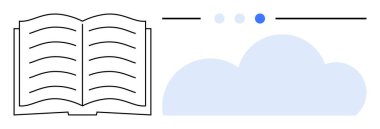 Bulut ve ilerleme noktalarıyla eşleştirilmiş açık kitap öğrenme, depolama ve bağlantı olduğunu gösteriyor. Eğitim, bulut hesaplama, bilgi erişimi, teknoloji, çevrimiçi kaynaklar, dijital depolama için ideal