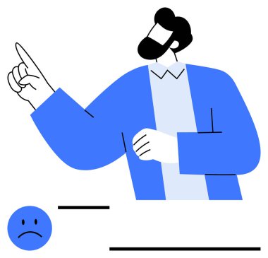 Erkek figürü, üzgün duyguların yanında fikirleri ya da çözümleri temsil ederek yukarı doğru hareket eder. İletişim, geri bildirim, liderlik, karar verme, problem çözme, duygu önerileri için ideal. Düz basit