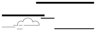 Yatay siyah çizgilerin soyut dizilişi ve tek bir bulut çizgisi. Yaratıcılık için ideal, basitlik, minimalizm, çevre teması, hava durumu, modern fikirler, sakin kavramlar, düz basit