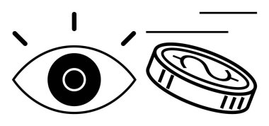 Dolar sembollü uçan bir sikkeye bakıp finansal başarının vizyonunu sembolize ediyor. İş stratejisi, mali planlama, yatırımlar, hedef belirleme, zenginlik yönetimi, ekonomik