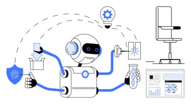 Çoklu silah kullanma görevi olan robot veri analizini, DNA testini, teknoloji kurulumunu ve yenilik sürecini onayladı. Yapay zeka, robot bilimi, otomasyon, yenilik, teknoloji güvenliği için idealdir.