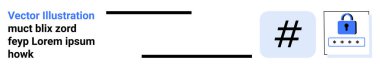Üstveri etiketinin yanındaki simgeyi kilitle. Bu gizlilik ve güvenliği sembolize eder. Siber güvenlik, kimlik koruması, güvenli giriş, teknoloji, şifreleme, kimlik doğrulama, basit iniş sayfası için ideal