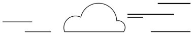 Yatay rüzgar çizgileriyle basit bulut şekli hareket, hafiflik ve hız iletiyor. Hava durumu, veri, bulut hesaplama, teknoloji, hareketlilik minimalizmi atmosfer temaları için idealdir. Düz basit
