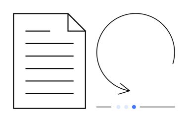 Dairesel okun yanında iş akışını ya da gelişim noktalarını belirten tekrarları simgeleyen belge. Süreçler, otomasyon, görev akışı, proje yönetimi, iletişim, organizasyon için ideal