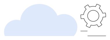 Vites simgesinin yanında mavi bulut teknolojik kavramları vurguluyor bulut depolama, optimizasyon ve sistem yönetimini destekliyor. Teknoloji, otomasyon, veri, yenilik, hizmet ve bilişim çözümleri için ideal