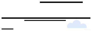 Minimalist bir düzende koyu siyah yatay çizgileri olan mavi bulut elementi. Teknoloji, yenilik, basitlik, tasarım, yaratıcılık, markalaşma, dijital temalar, basit iniş sayfası için ideal