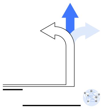 Yolları ve kararları gösteren farklı oklar. Strateji, seçim, büyüme, yenilik, navigasyon, fırsatlar, planlama için ideal. Düz basit metafor