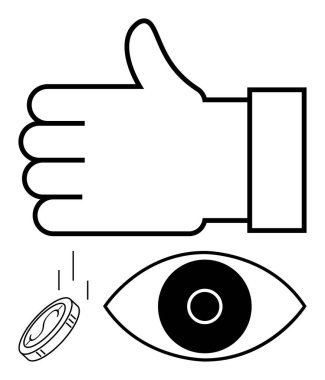 El çabukluğu, göz işareti, bozuk para taşıma, onay, odaklanma, görüş, karar, finansal büyüme, başarı ve tanınma kavramları. Finansal geri besleme sistemleri için idealdir