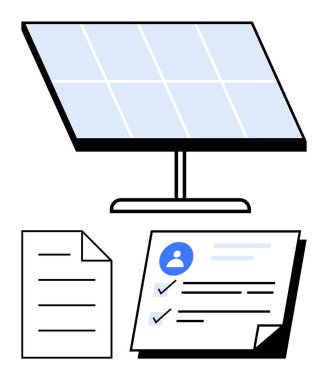 Güneş paneli veri analizi ve raporlama için gerekli belgeleri üretiyor. Yenilenebilir enerji, sürdürülebilirlik, güneş projeleri, çevre koruma, araştırma, strateji, düz