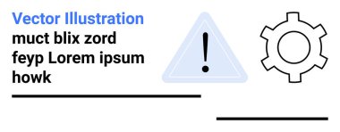 Uyarı, uyarı ve sistem ayarlarını temsil eden bir dişli ikonu yakınındaki bir uyarı üçgeninin içinde ünlem işareti. Alarm sistemleri, güvenlik, sorun giderme, bakım, kullanıcı yönlendirme hatası için ideal