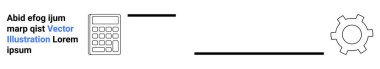 Hesap makinesi ve teçhizat, bağlantı ve süreç akışını sembolize ederek çizgilerle bağlandı. İş süreçleri, otomasyon, sistemler, sinerji, teknoloji, problem çözme, basit iniş sayfası için ideal