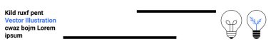 İki ampul yan yana dizayn edilmiş, biri klasik diğeri ise eşsiz bir filament desenle parlıyor. Yaratıcılık, yenilik, problem çözme, enerji, beyin fırtınası, iş büyümesi, basit