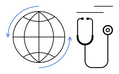 Steteskopun yanında dönen okları olan dünya sağlık hizmetlerini, küresel sağlık girişimlerini ön plana çıkarıyor. Teletıp, yenilik, sürdürülebilirlik, teşhis, bağlantı, sosyal yardım, daire için ideal